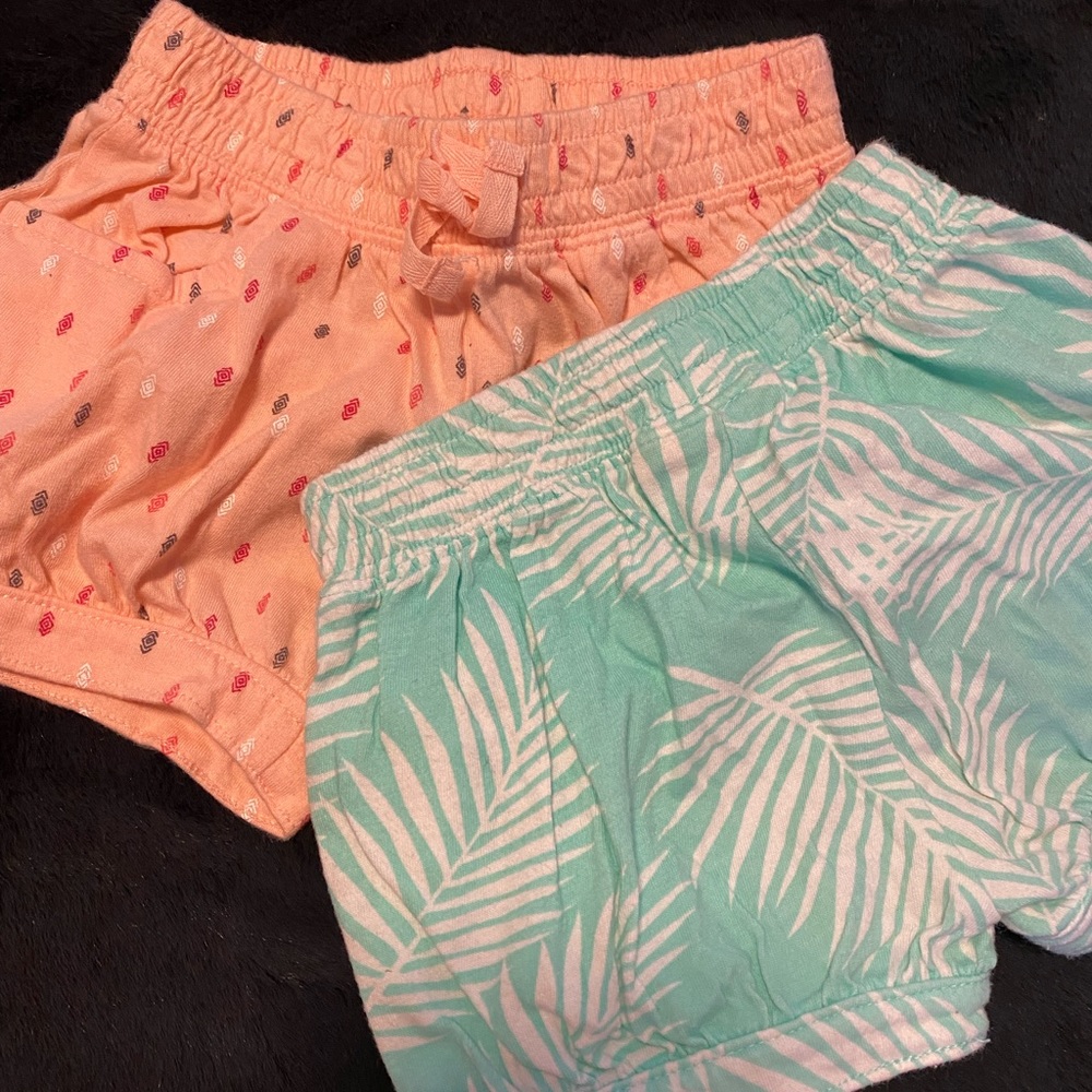 2 pair crazy8 shorts 6-12 month